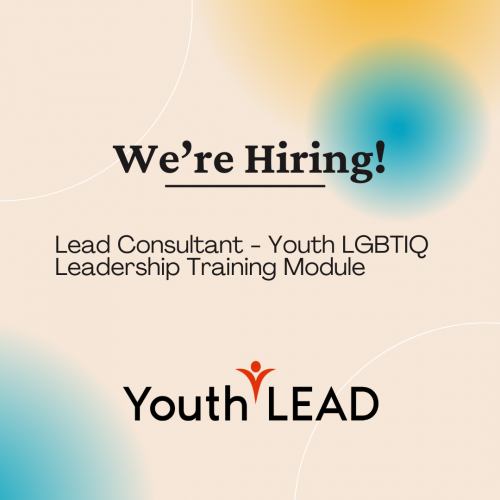Vacancy Announcement: Lead Consultant - Youth LGBTIQ Leadership Training Module