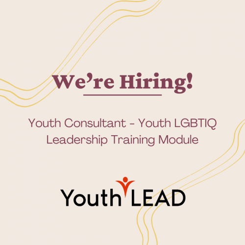 Vacancy Announcement: Youth Consultant - Youth LGBTIQ Leadership Training Module